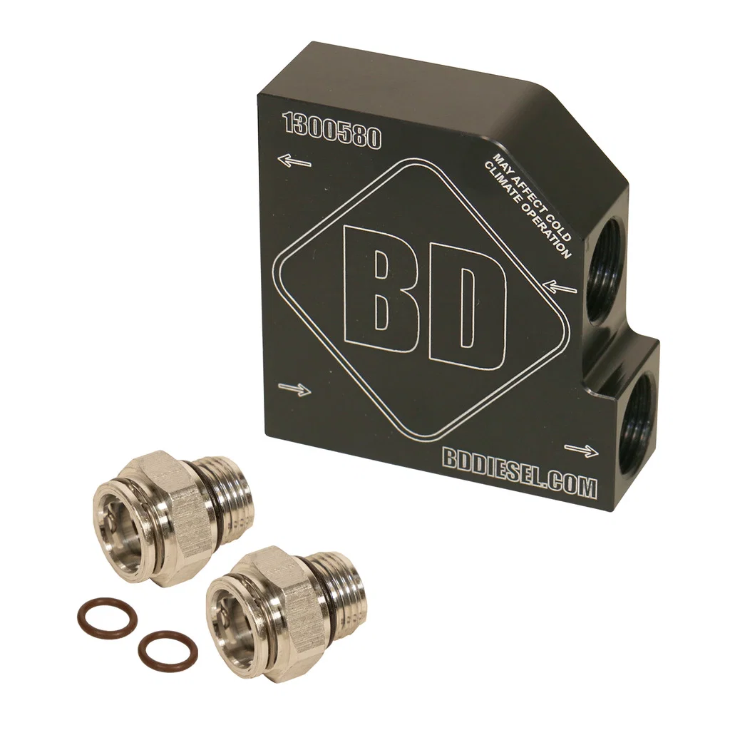 1061528 – BD DIESEL Auto Trans Fluid Cooler Bypass Tube Eliminator, Ensures 100% Fluid Flow Through The Transmission ...